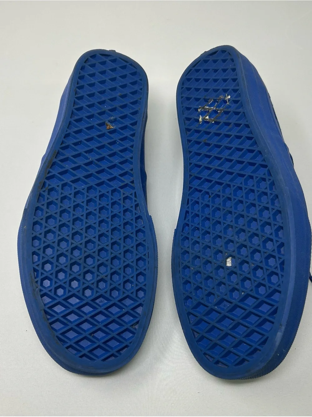 Vans Blue Checkerboard Canvas Low-Top Sneakers